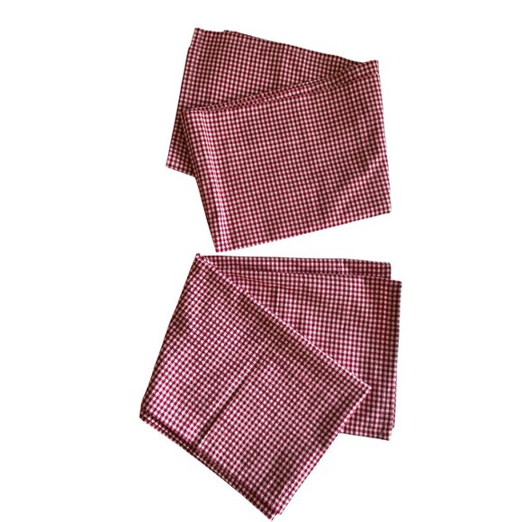 Pottery Barn Kids Gingham Panels 2 Checked Valances/Cafe Curtains Cotton Classic - Picture 1 of 16